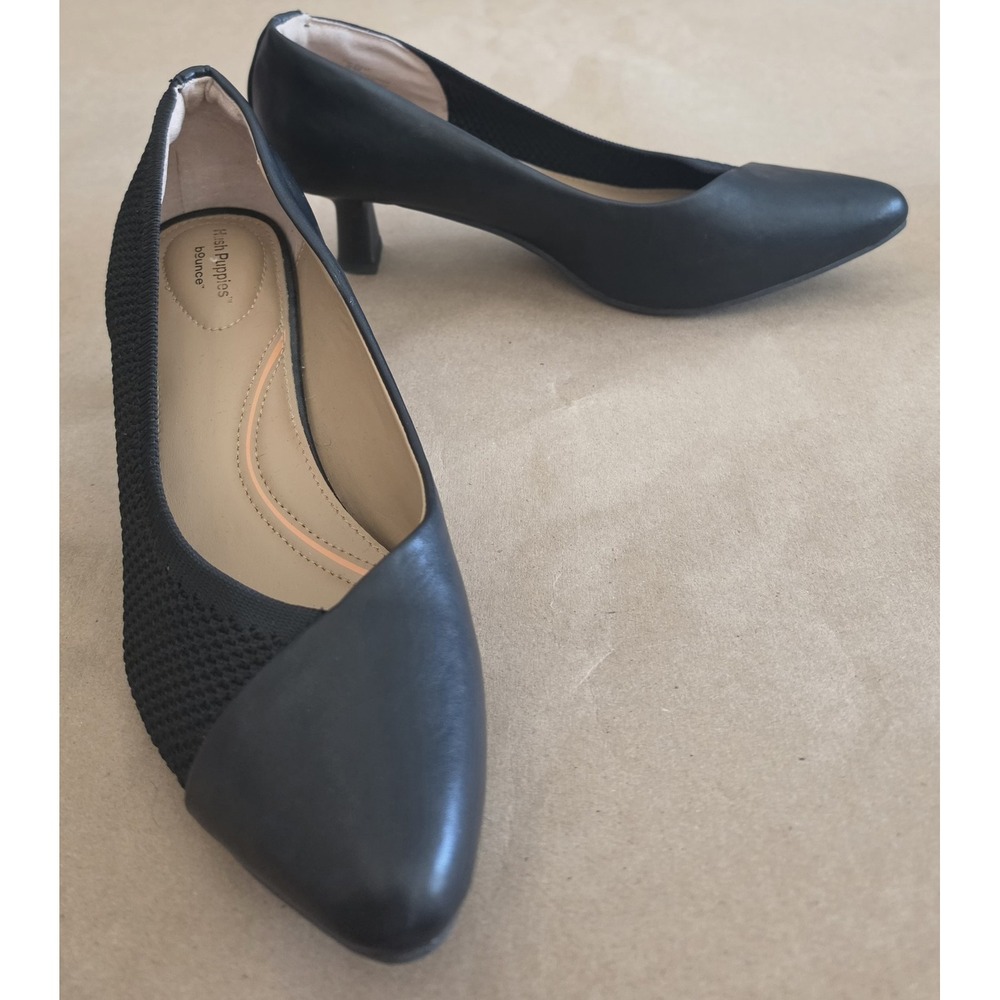 Hush Puppies Women's Heels Black Formal Classic Pump Shoes